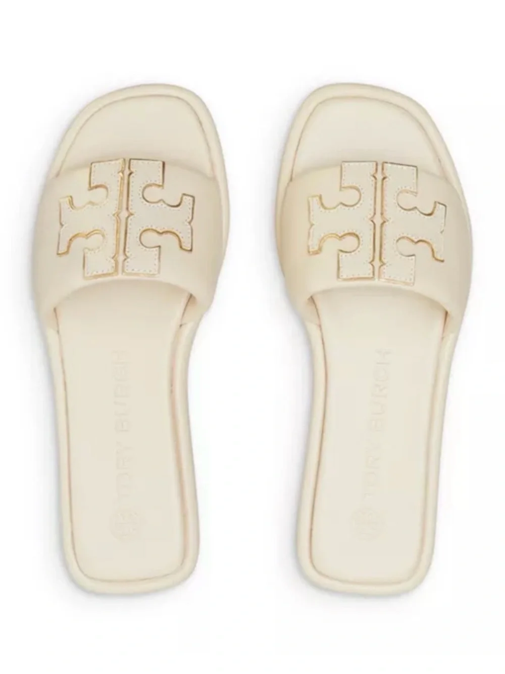 Tory Burch Doublet Sport Slide in Dulce De Leche/Gold - Nappa Leather - Picture 7 of 7